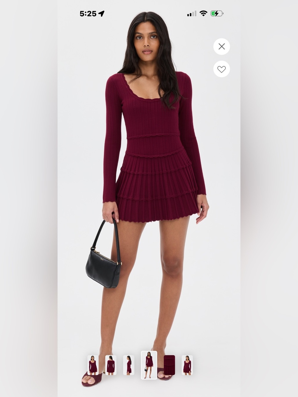 LoveShackFancy
Lavender Pointelle Sweater Minidress